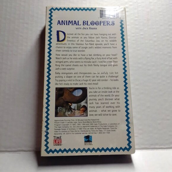 Animal Bloopers With Jack Hanna Time Life VHS Sealed Comedy Wildlife Video - Picture 2 of 2